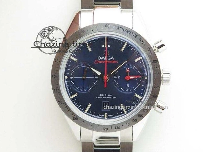 0317 Unique Planet Ocean 45mm Real Ceramic Blue BP-Maker Best Edition Black Dial On Nylon Rubber Strap A 8184